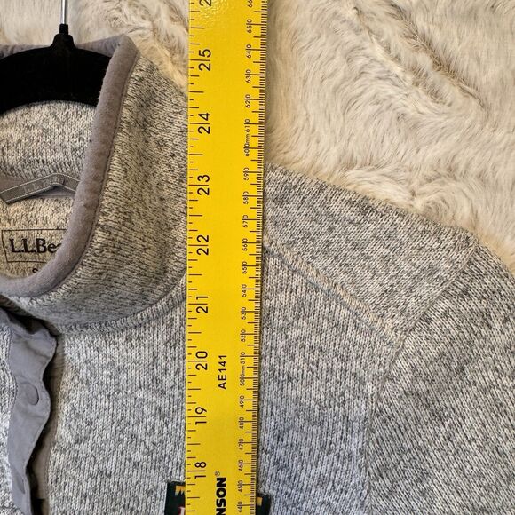 L.L. Bean Sweater Sweatshirt Women’s Small Fleece Pullover Pewter Heather Gray - Picture 8 of 10